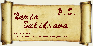Mario Dulikrava vizit kartica